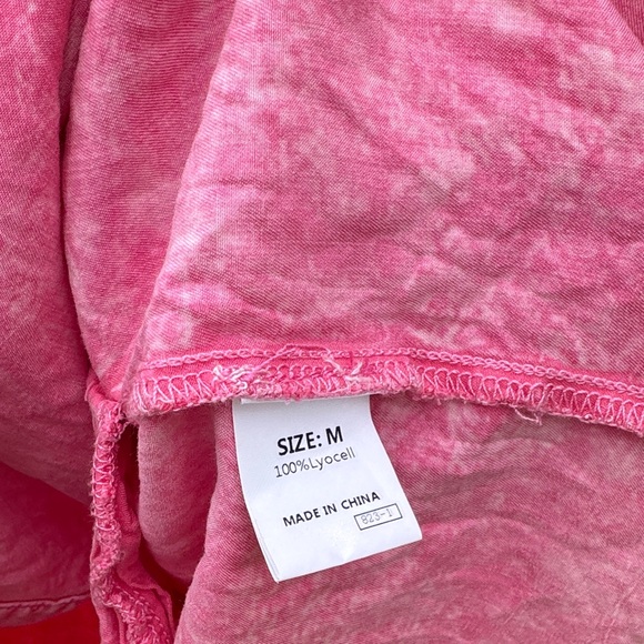 Washed Pink Button-Down Short Sleeve Dress Shirt - Picture 6 of 8